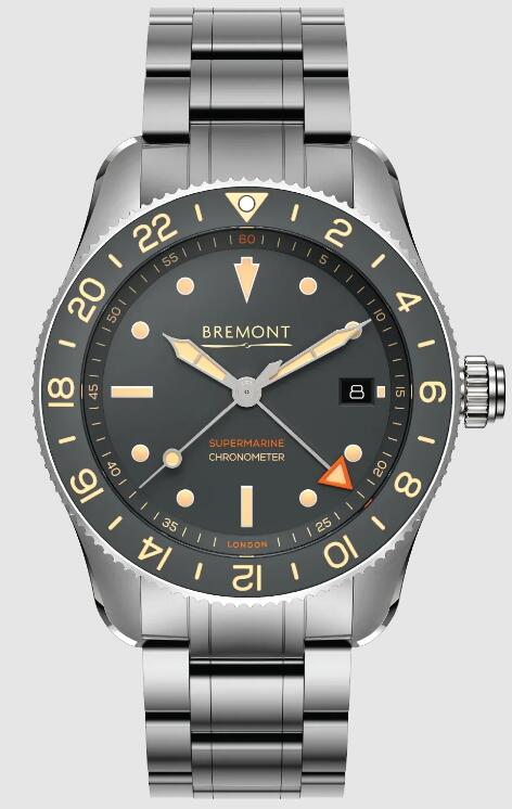 Bremont Supermarine Ocean Grey Dial steel strap replica Watch